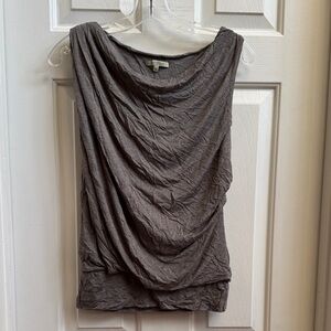 Bordeaux Charcoal Draped Blouse